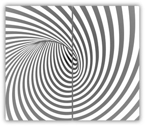 Tocator din sticla Spiral cu dungi