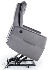 Recliner Adonis Velvet, gri