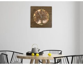 Li-Go 5652/DUB2 - Ceas LED dimabil LED/10W/5V 20000 mAh 42x42 cm stejar+ telecomandă