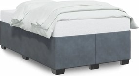 vidaXL Cadru de pat fără saltea Gri închis 120x190 cm catifea