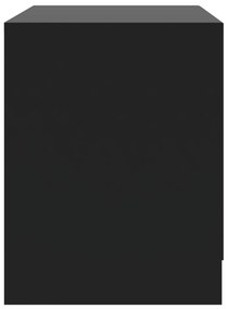 Noptiera, negru, 45x34,5x44,5 cm, PAL 1, Negru