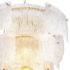 Candelabru LUX design deosebit Asinara L, sticla texturata