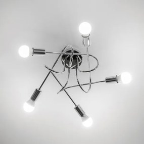 Lustră aplicată OXFORD 5xE27/15W/230V crom lucios