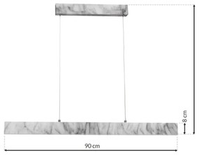 LED Lustră pe calbu PIERCE LED/18W/230V alb/gri