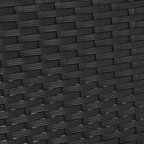Juskys Masa rotunda Yoro Ø60 cm din ratan - negru