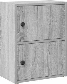 vidaXL Bibliotecă, gri sonoma, 40x24x52 cm, lemn prelucrat