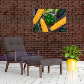 Tablou pe sticlă - legume (70x50 cm)