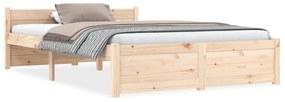 815019 vidaXL Cadru de pat dublu, 135x190 cm, lemn masiv