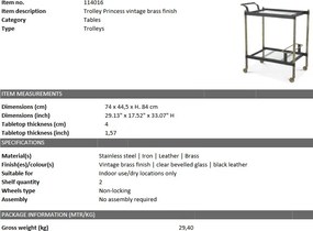 Gheridon/ masuta laterala design LUX Princess 114016 HZ