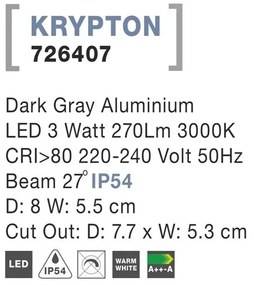 Spot LED ambiental de exterior IP54 KRYPTON NVL-726407