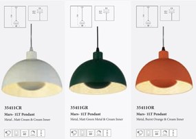 Lustra suspendata stil industrial Mars Crem 40cm