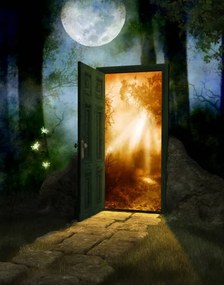 Ilustrație Magical Fairy Wood with Door to New World, ratpack223