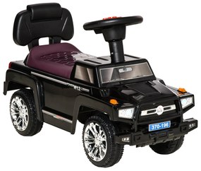 Masina pentru copii HOMCOM, cu volan, 68x30.5x41.5 cm, negru | Aosom RO