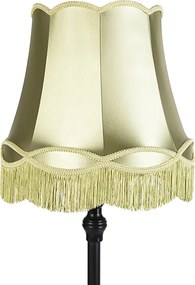 Lampă de podea inteligentă neagră cu abajur verde Granny incl. Wifi A60 - Classico