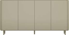 Comodă Elivo 200 cm cu 4 uși pe picioare - eucalipt / stejar baltic dune