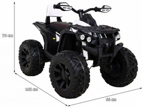 ATV Electric cu acumulator pentru copii NOVOKIDS™ PowerQuad PRO , Cu melodii si lumini, Lungime 103 cm, 3-8 ani , Max 35 kg , Roti EVA, 12V, 4