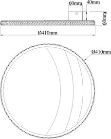 Globo 48493-24 - Plafonieră LED CONSTANCE LED/24W/230V Ø 41 cm aurie