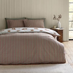 Lenjerie de pat maro-bej pentru pat dublu 200x200 cm Angus Highland Cow – Catherine Lansfield