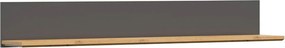 Polita HESEN, gri grafit/stejar artisan, PAL melaminat, 175x24x25 cm