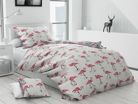 Lenjerie de pat din bumbac Culoare gri, TOJAMA + husa de perna 40 x 40 cm Dimensiune lenjerie de pat: 70 x 90 cm | 140 x 200 cm