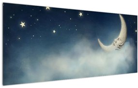 Tablou - Luna cu stele (120x50 cm)