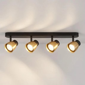 Brilagi - Plafonieră cu spoturi NUGGET 4xGU10/30W/230V negru/auriu
