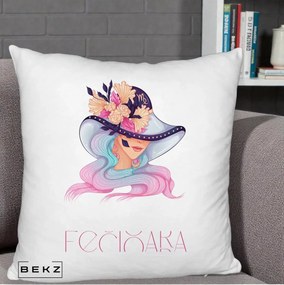Perna Personalizata Zodie Fecioara, 40x40 cm, Alb Pufos, Husa Detasabila, Perna Inclusa, BEKZ®