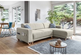Colțar bej extensibil/cu spațiu de depozitare Classy Sophie – Miuform