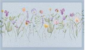 Covoraș de intrare din PVC 40x70 cm Blue Wild Flowers – Artsy Doormats