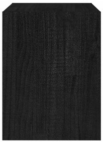 Noptiera, negru, 40x30,5x40 cm, lemn masiv de pin 1, Negru