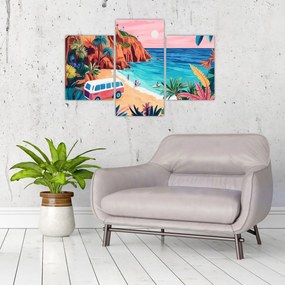Tablou - Rulotă la ocean (90x60 cm)