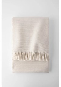 Pled din amestec de bumbac Euromant Zen, 140 x 180 cm, crem