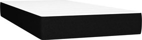 vidaXL Saltea cu arcuri buzunar, fermitate medie, negru, 90x190x20 cm, textil