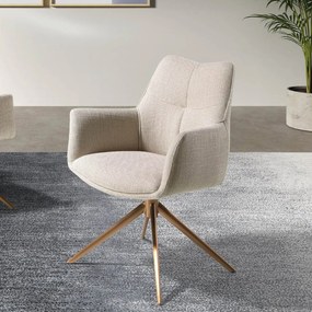 Scaun modern pivotant tesatura Crem