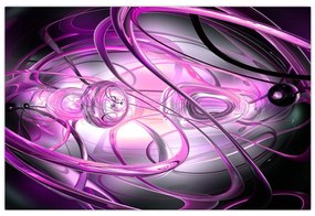 Tabloul cu abstracție frumoasă în violet (90x60 cm)