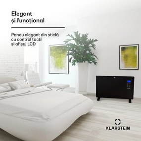 Klarstein Norderney, încălzitor convențional, termostat, temporizator, 2000 W, 30 m², negru