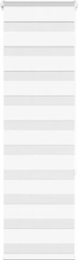 vidaXL Jaluzea tip zebra alb lățime țesătură 40,9 cm poliester