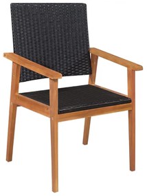 Set mobilier de gradina din ratan maro, TRIVALIS