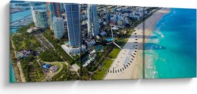 Tablou - Miami, Florida (cu ceas) (90x30 cm)