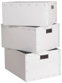 Cutii de depozitare albe 3 buc. din carton Ture – Bigso Box of Sweden