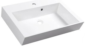 Sapho - Lavoar pentru blat ORINOKO 60x45 cm marmură/alb