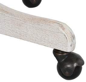 Scaun rotativ Tender din lemn antichizat alb 52x50x88 cm