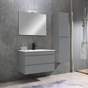 Dulap lateral Cube gri antracit, montat pe perete