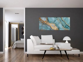 Tablou - Marmură turcoaz (120x50 cm)