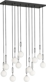 Lustra cu 12 pendule Ero XII Crom 80x25