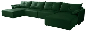 Set canapea fotoliu Leonaro U (verde închis). 1041971