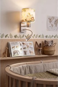 Brilagi - Lampă LED flexibilă BOBO 1xE27/25W/230V + LED/3W crom mat/alb/verde/junglă