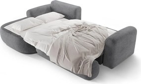 Coltar extensibil stanga 5 locuri, modular, cu lada depozitare, Ella, Micadoni Home, 271x174x94 cm, tesatura structurata chenille, gri