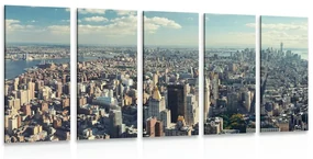 Tablou 5-piese vedere fermecătoare a centrului din New York