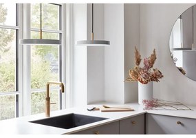 Lustră gri deschis LED cu abajur din metal ø 31 cm Asteria Mini – UMAGE